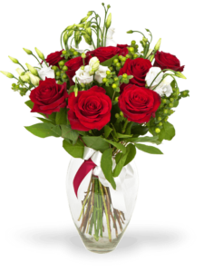rose rosse con lisiantus