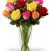 Bouquet di rose colorate