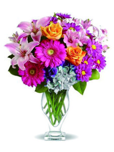 bouquet di fiori misti multicolore