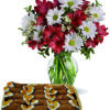 Bouquet di fiori e cannoli